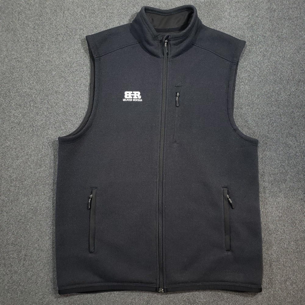 Filson Ridgeway Polartec Fleece Vest Men's Large Dark Navy‎ Blue Melrose Montana
